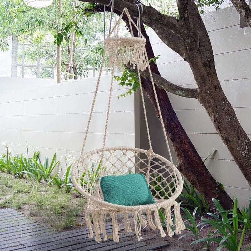 Fauteuil hamac macramé