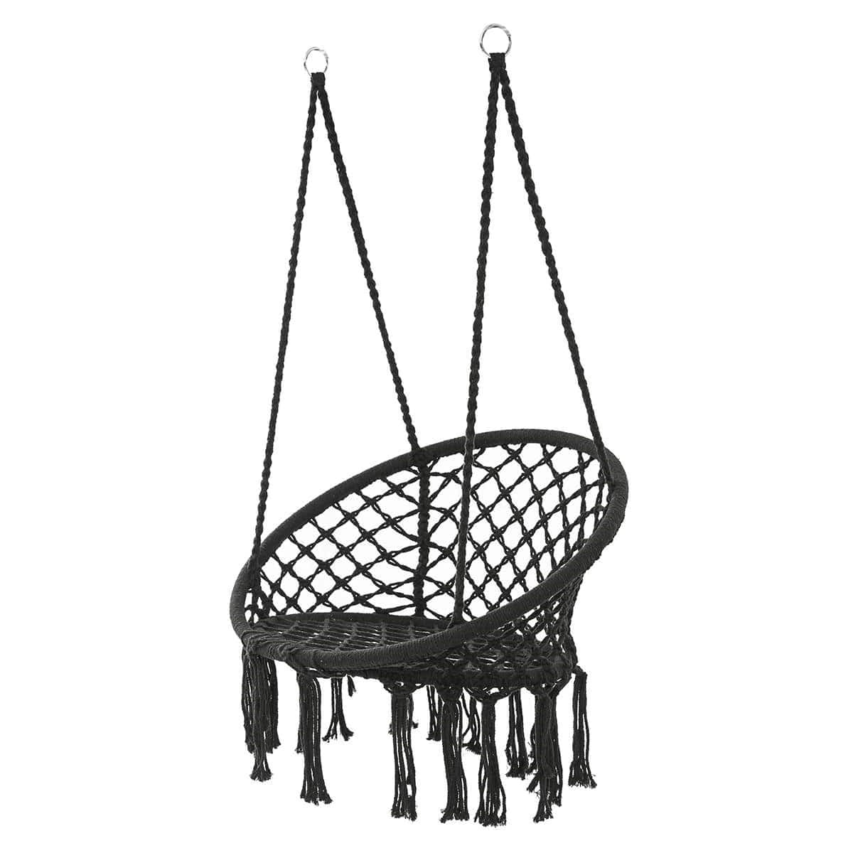 Fauteuil suspendu en macramé