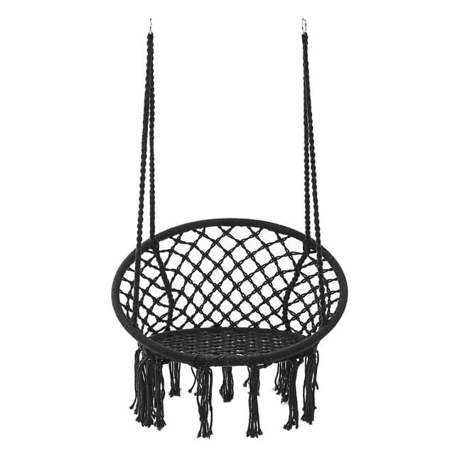 Fauteuil suspendu en macramé