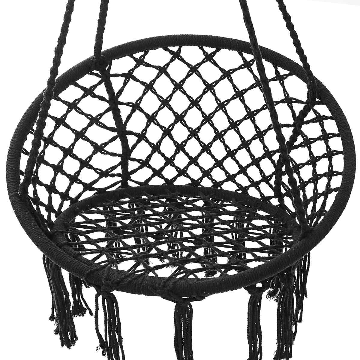 Fauteuil suspendu en macramé