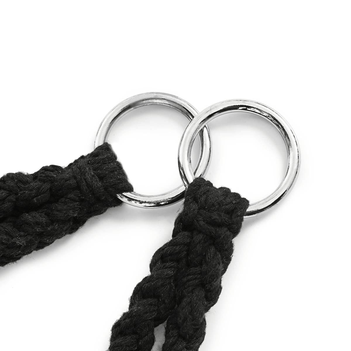 Fauteuil suspendu en macramé