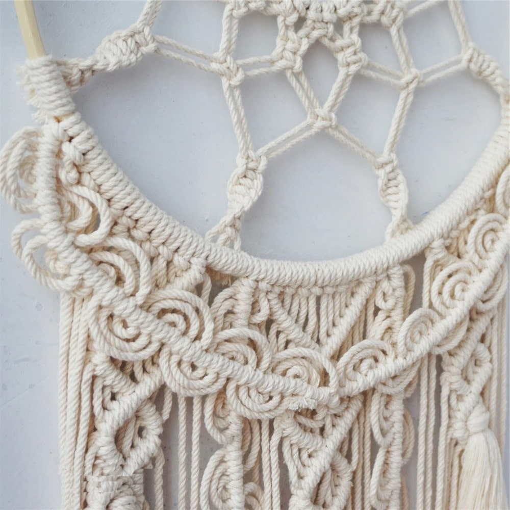 Grand capteur de rêve macramé