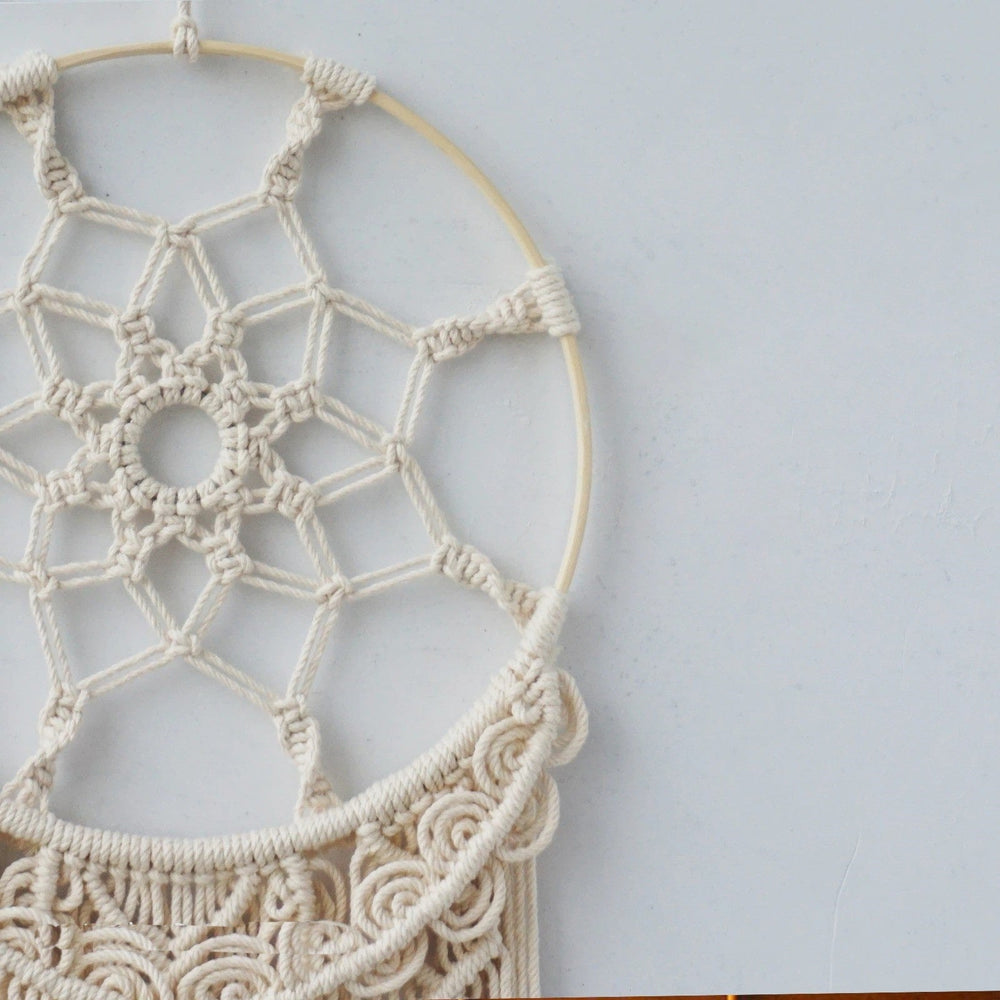 Grand capteur de rêve macramé