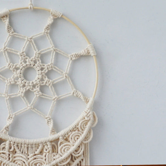Grand capteur de rêve macramé