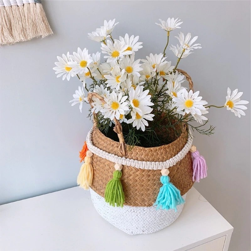 Guirlande macramé pompon