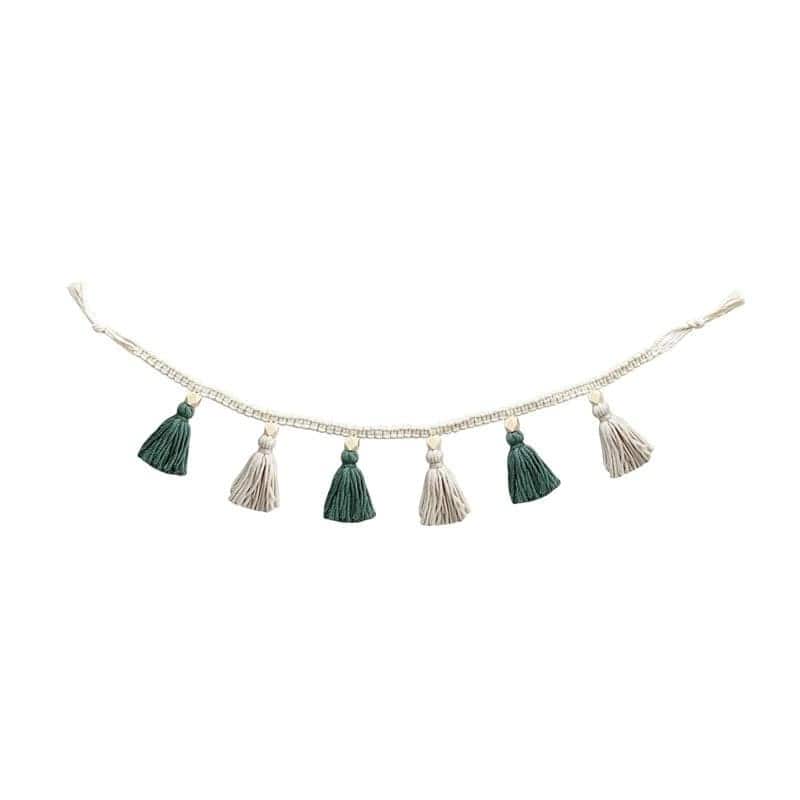 Guirlande macramé pompon