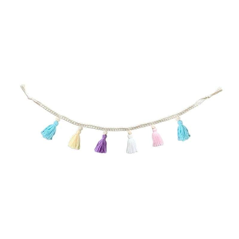 Guirlande macramé pompon