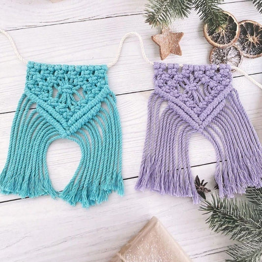 Guirlande fanion macramé