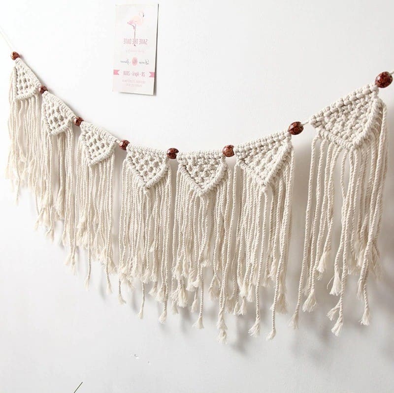 Guirlande murale macramé