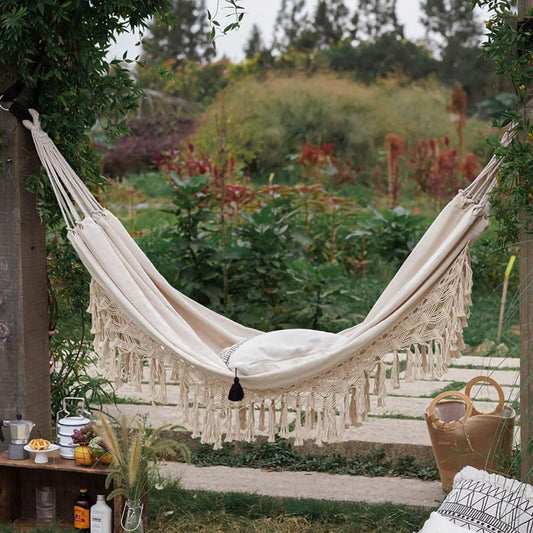 Hamac suspendu macramé