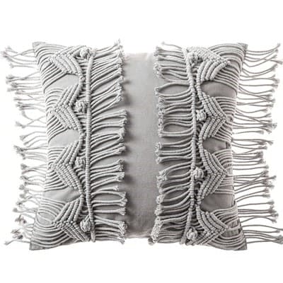 Coussin bohème chic en macramé
