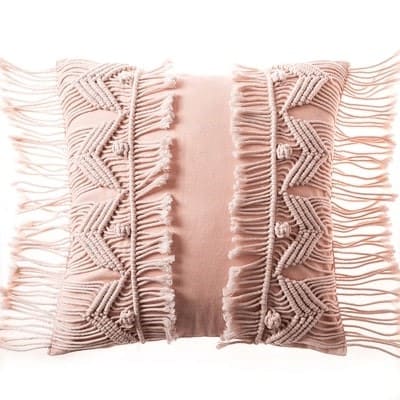 Coussin bohème chic en macramé