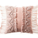 Coussin bohème chic en macramé