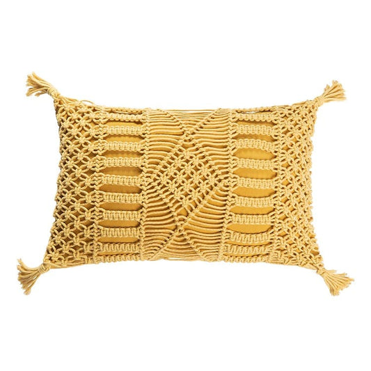 Coussin rectangulaire en macramé