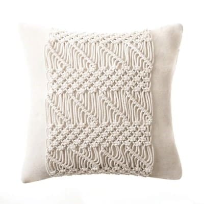 Coussin macramé extérieur