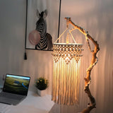 Lampe suspendue macramé