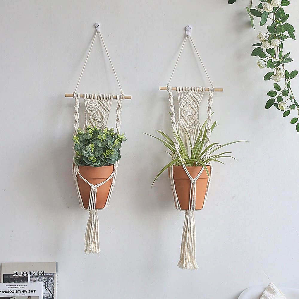 Lot de 2 suspensions macramé