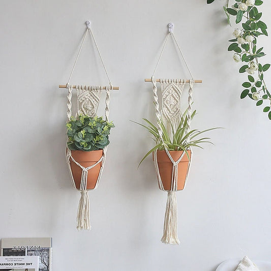 Lot de 2 suspensions macramé