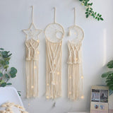 Lot de 3 attrapes rêves macramé