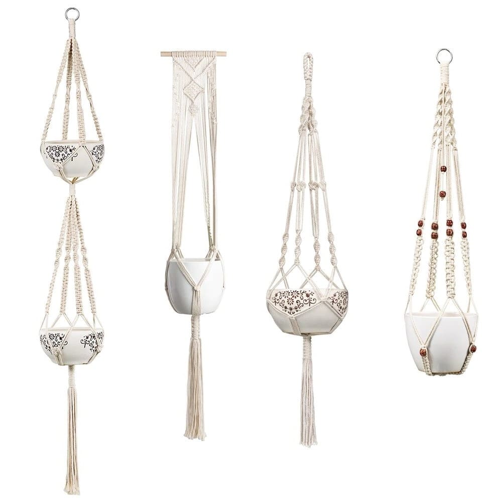 Lot de 4 suspensions macramé