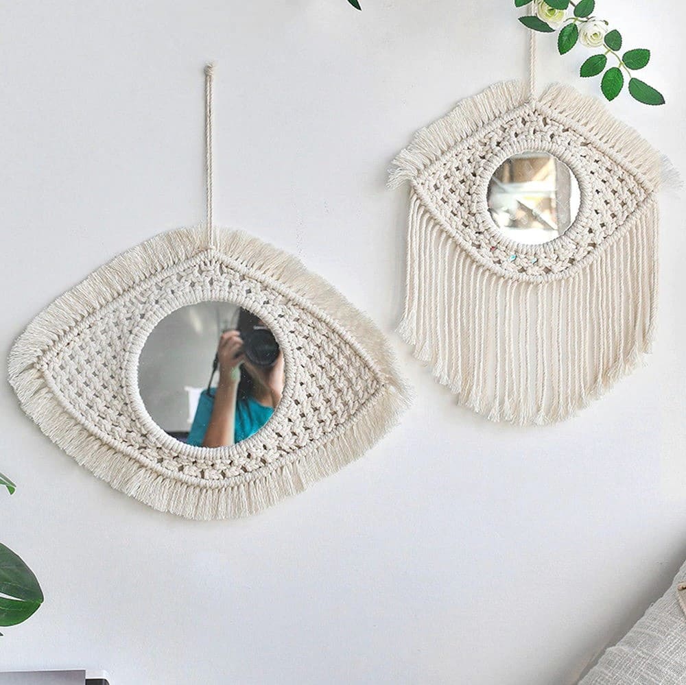 Lot miroir macramé