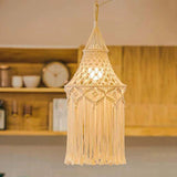 Luminaire bohème en macramé