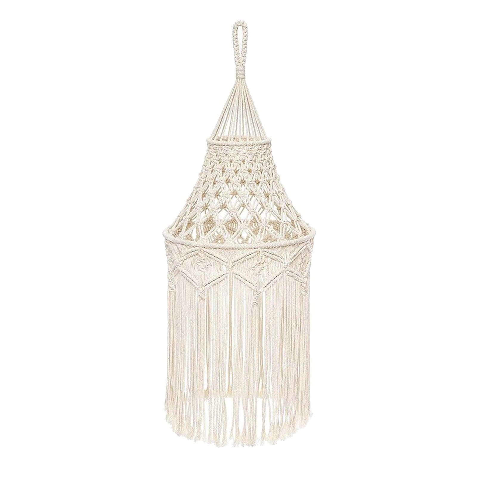 Luminaire bohème en macramé
