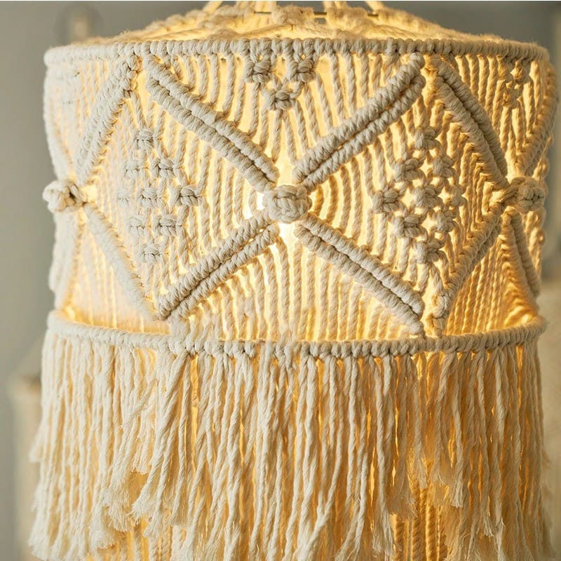 Lustre bohème en macramé