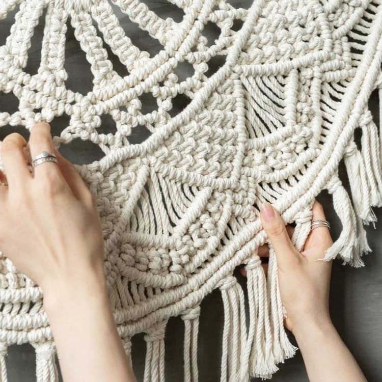 Macramé déco murale