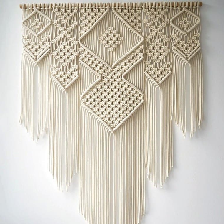 Macramé géant mural