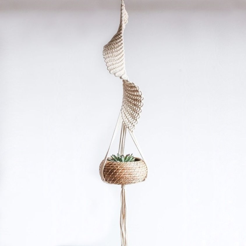 Macramé moderne plante