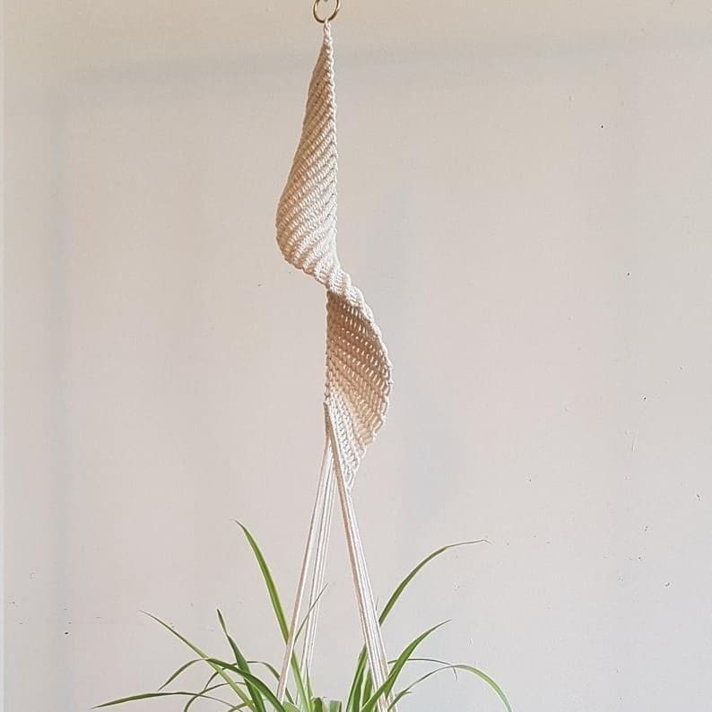 Macramé moderne plante