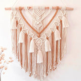 Macramé mural bicolore