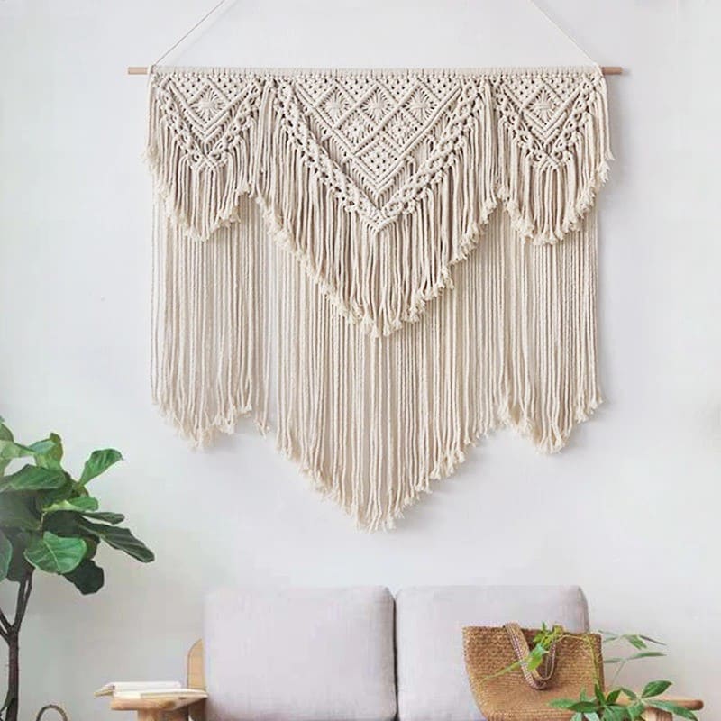 Macramé mural géant
