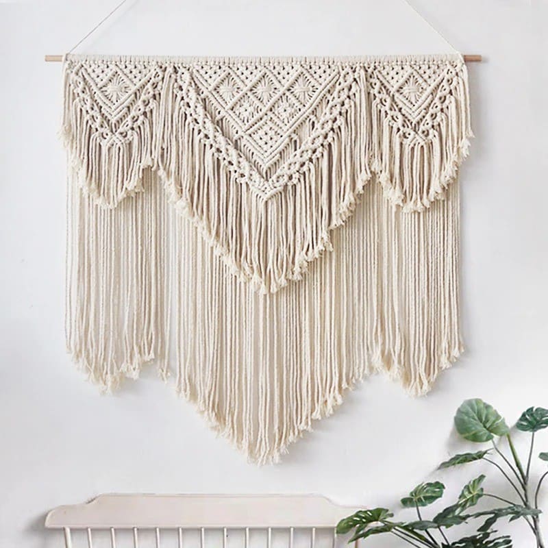 Macramé mural géant
