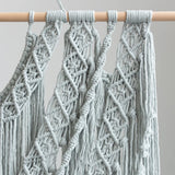 Macramé mural gris