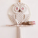 Attrape rêve hibou macramé