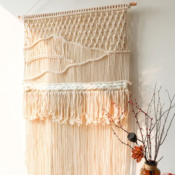 Macramé mural moderne