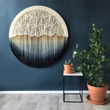 Macramé mural rond