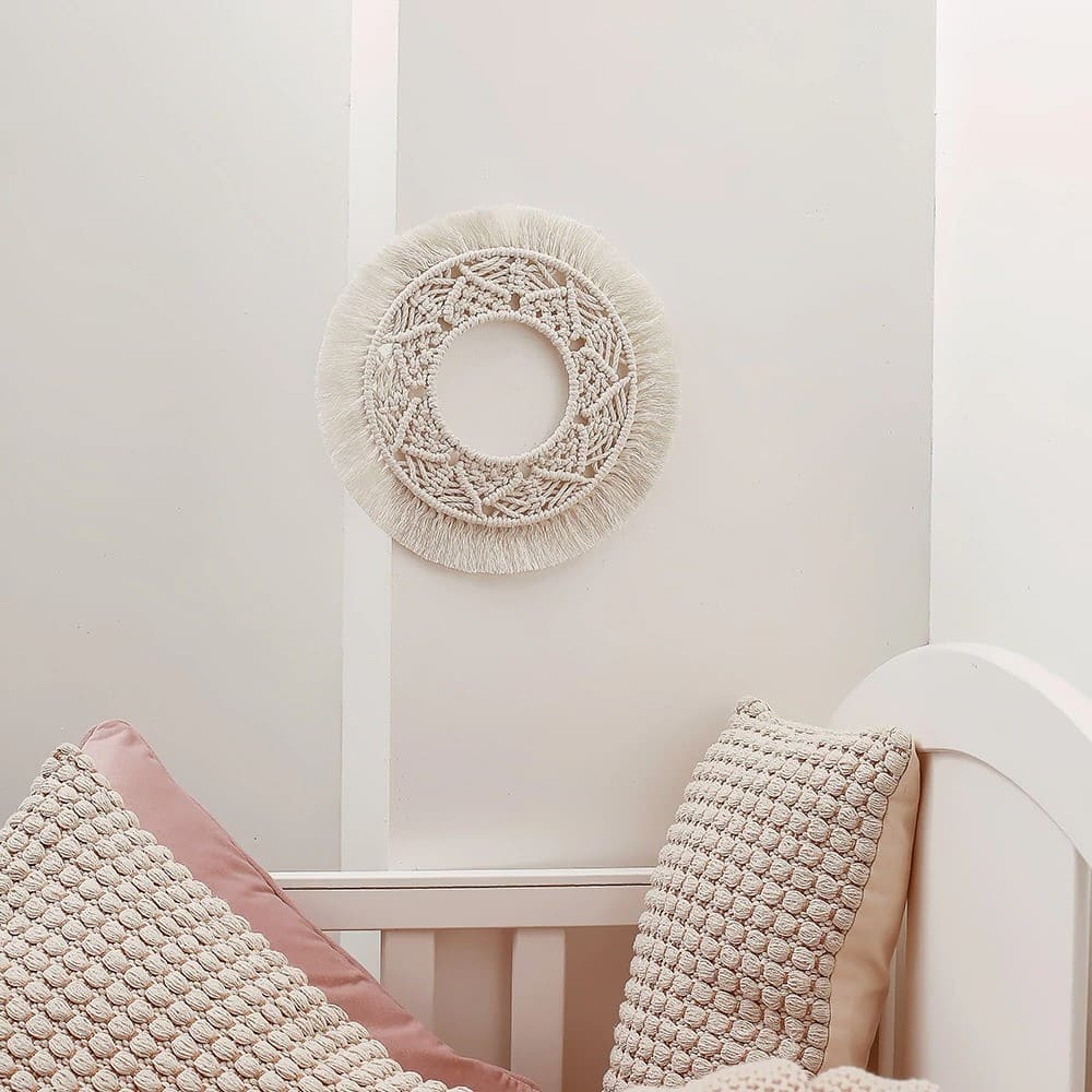 Macramé rond mural
