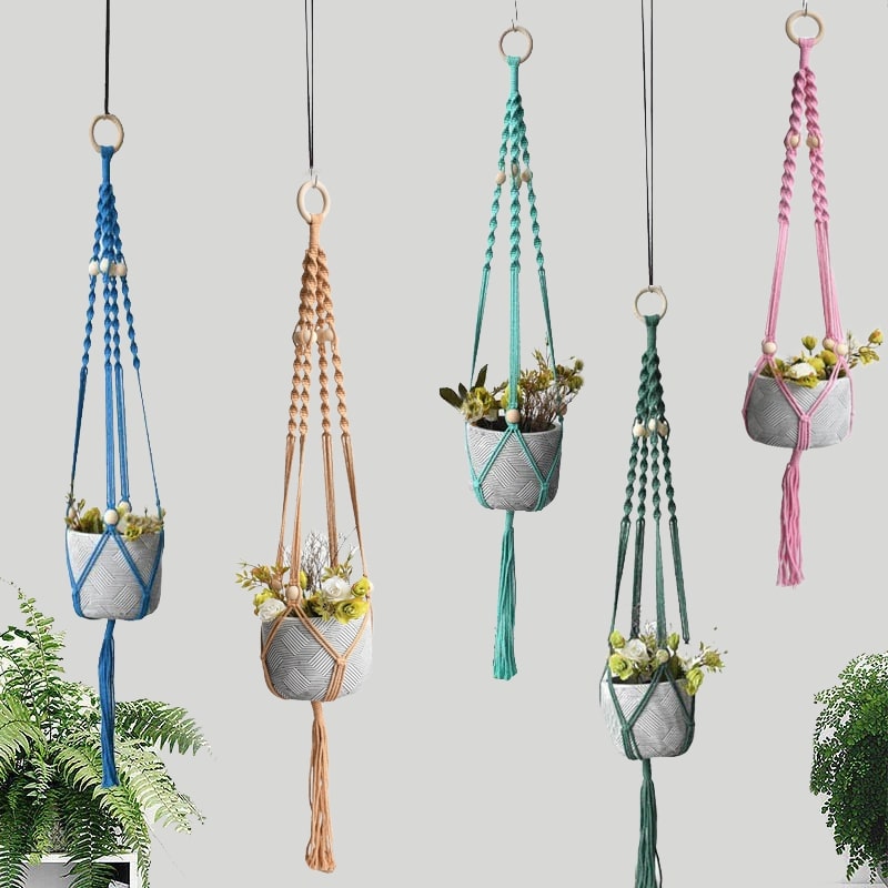 Macramé suspension pour plante