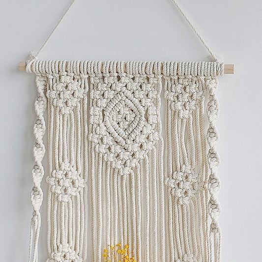 Macramé mural étagère