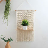 Macramé pour étagère