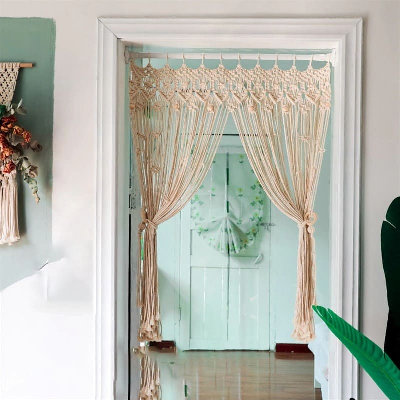 Macramé rideau séparation