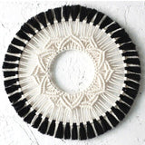 Miroir mandala macramé