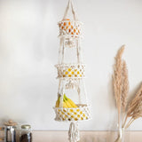 Panier fruit macramé