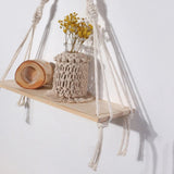 Petite étagère murale macramé