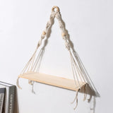 Petite étagère murale macramé