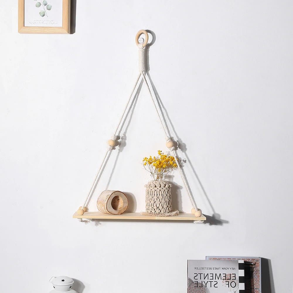 Petite étagère murale macramé