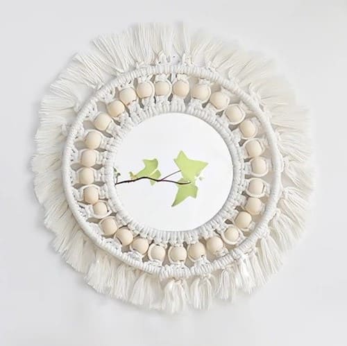 Petit miroir macramé